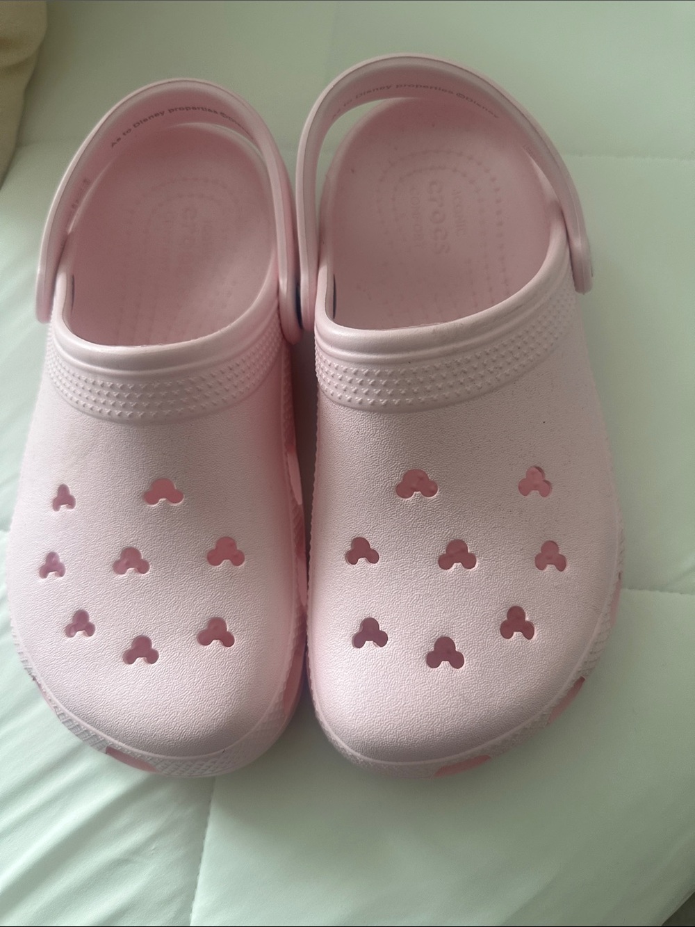 Disney Pink CROCS Womans Pink Dosney  Classic Clog - Pale Pink